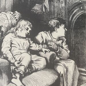 The Watch Christmas Eve Thomas Nast Woodblock Engraved Print 1876 Harper's Rare